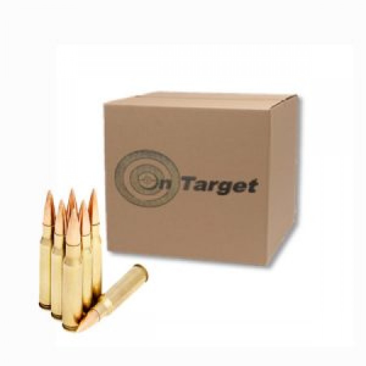 On Target 7.62×51 (.308 Win) 147gr M-80 FMJ Ammo – “NEW LAKE CITY BRASS” – Boxer primed – RELOADABLE – “250 Bulk Pack”